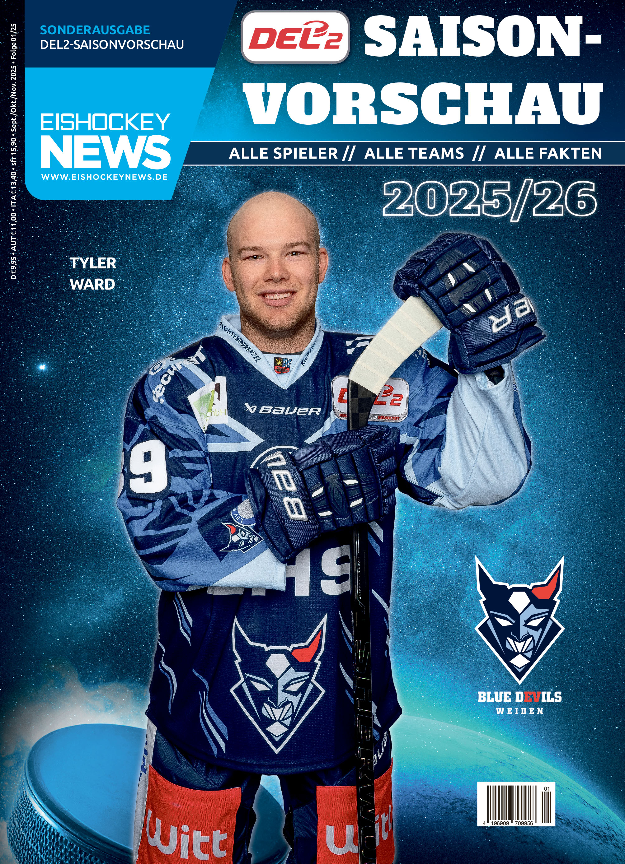 DEL2 Sonderheft 2025/26 mit Weiden-Cover 