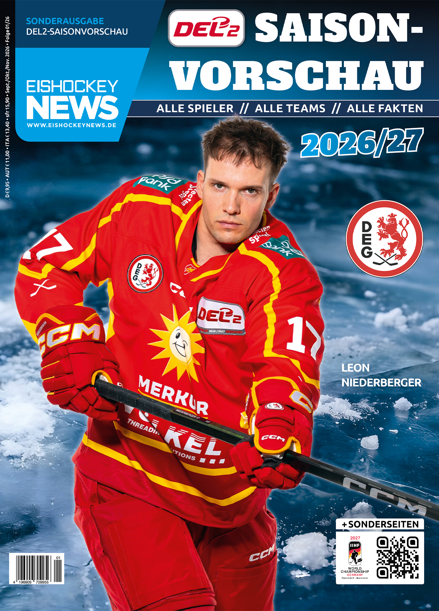 DEL2 Sonderheft 2026/27 mit Düsseldorf-Cover 