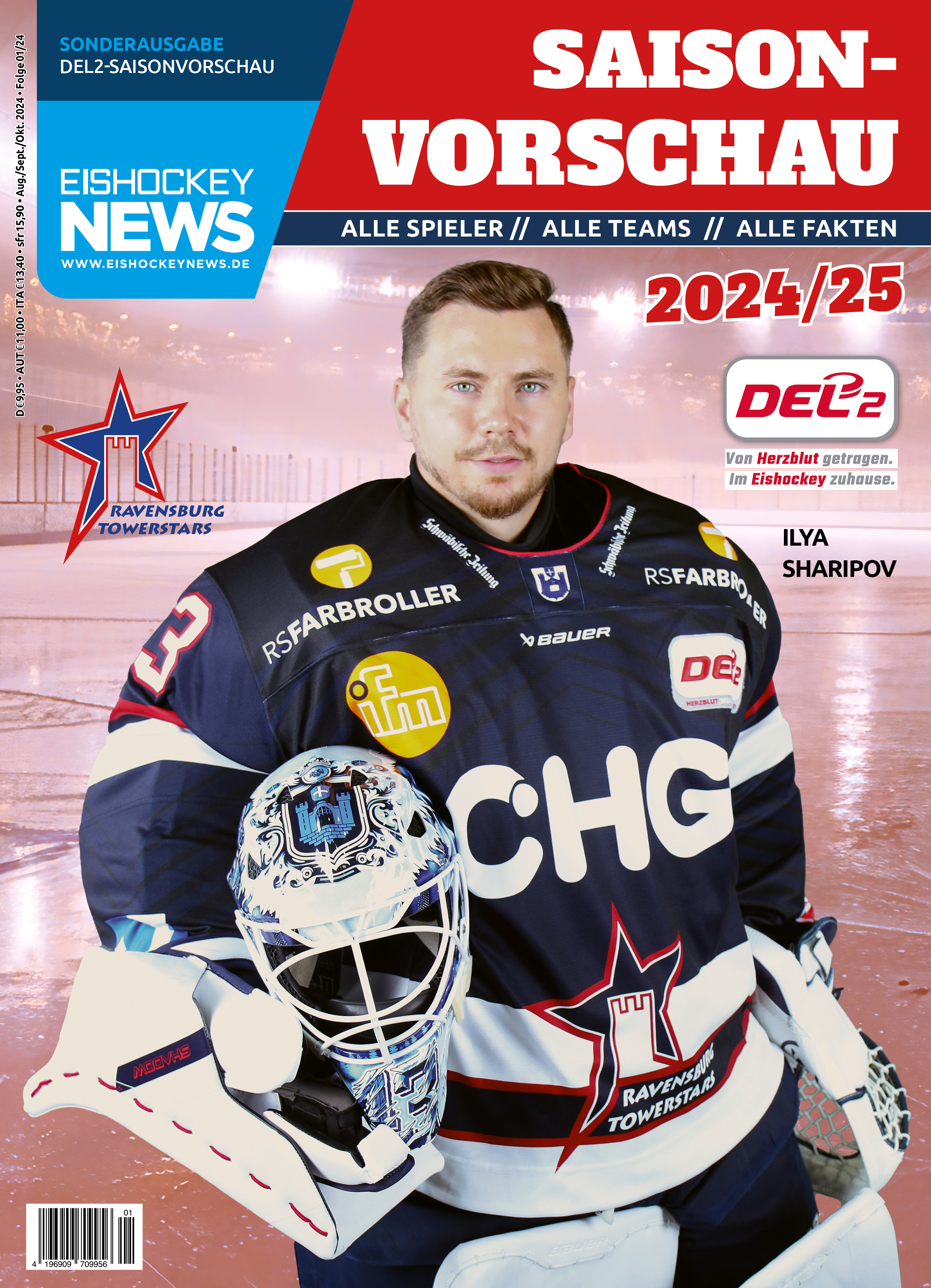 DEL2 Sonderheft 2024/25 mit Ravensburg-Cover 