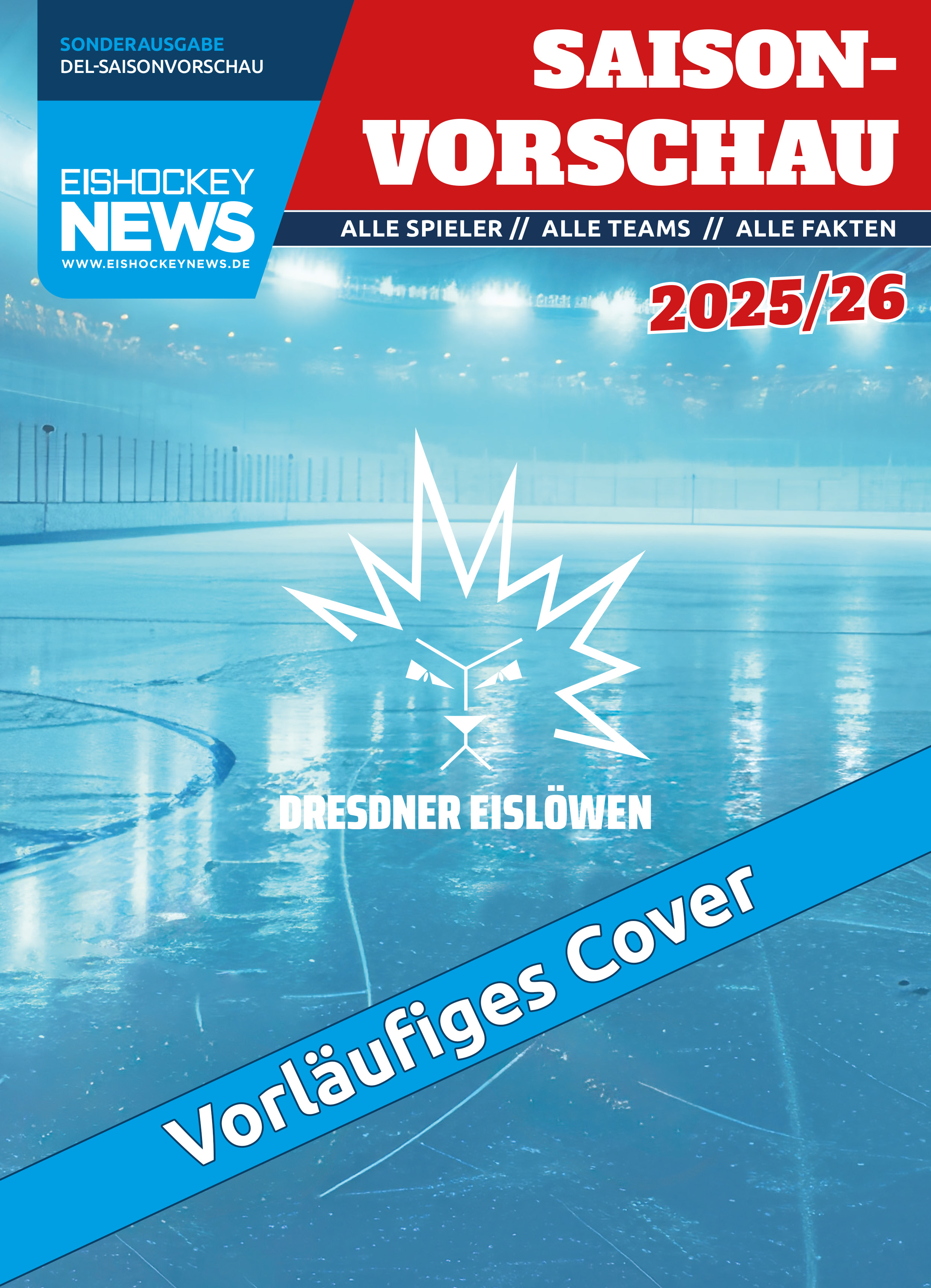 DEL Sonderheft 2025/26 mit Dresden-Cover