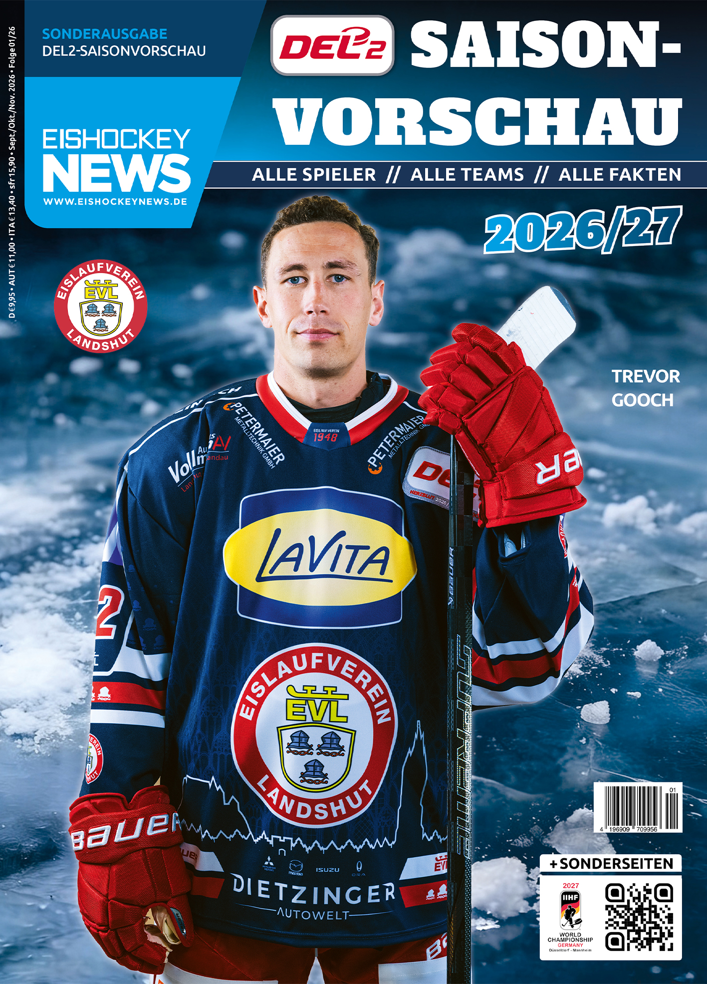 DEL2 Sonderheft 2026/27 mit Landshut-Cover 