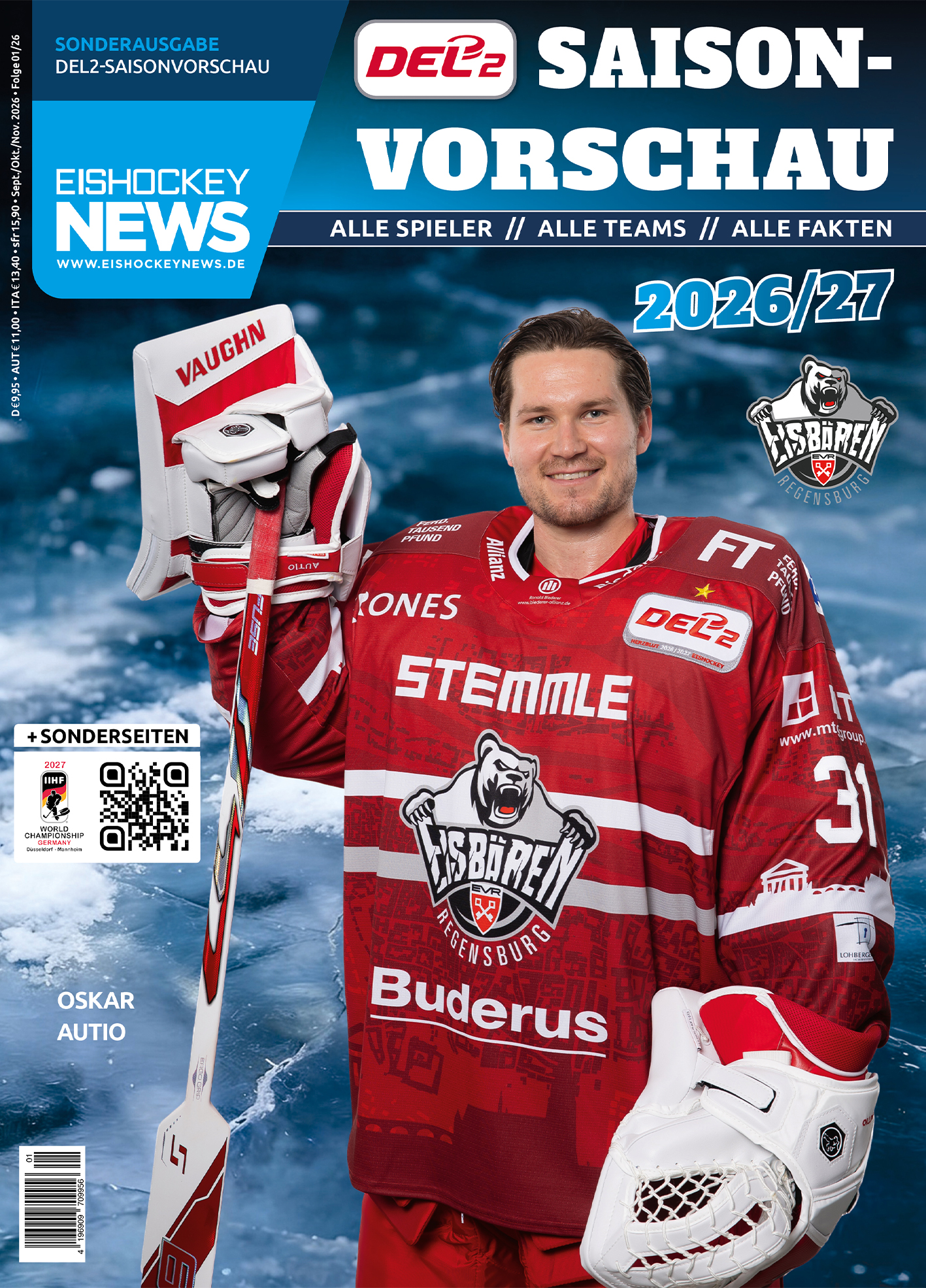 DEL2 Sonderheft 2026/27 mit Regensburg-Cover 