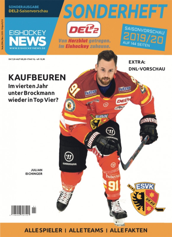 DEL2 Sonderheft 2019/20 mit Kaufbeuren-Cover (ab 06.09.19)