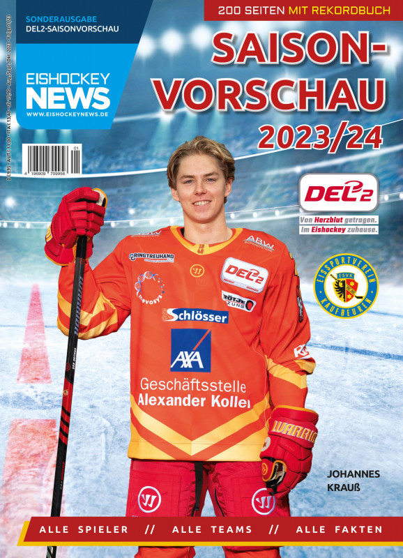 DEL2 Sonderheft 2023/24 mit Kaufbeuren-Cover