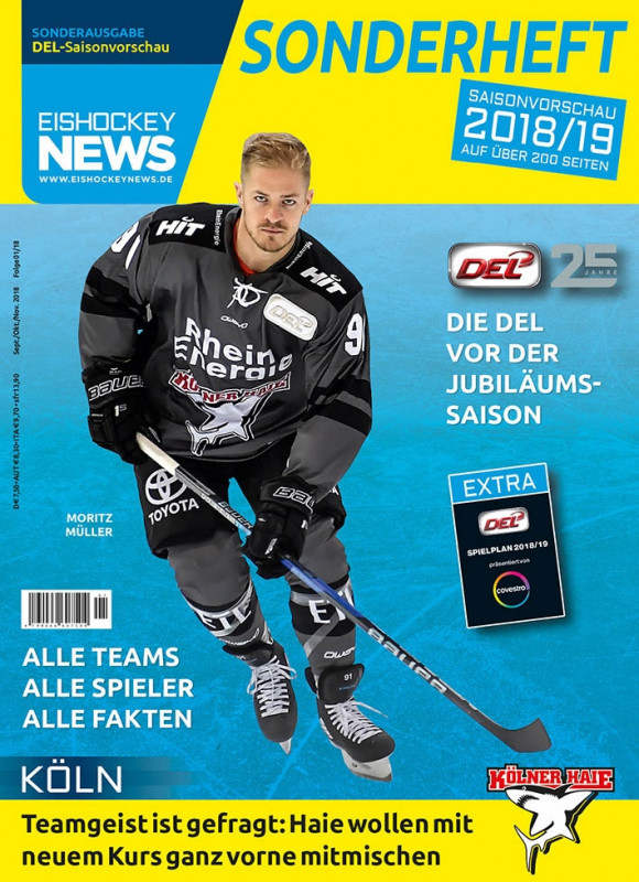DEL Sonderheft 2018/19 mit Köln-Cover inkl. Mini-Spielplan