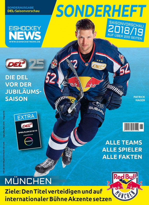 DEL Sonderheft 2018/19 mit München-Cover inkl. Mini-Spielplan
