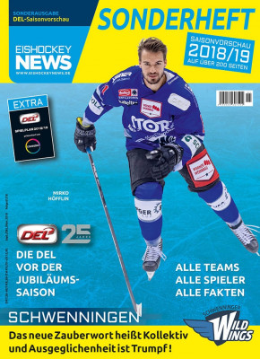 DEL Sonderheft 2018/19 mit Schwenningen-Cover inkl. Mini-Spielplan