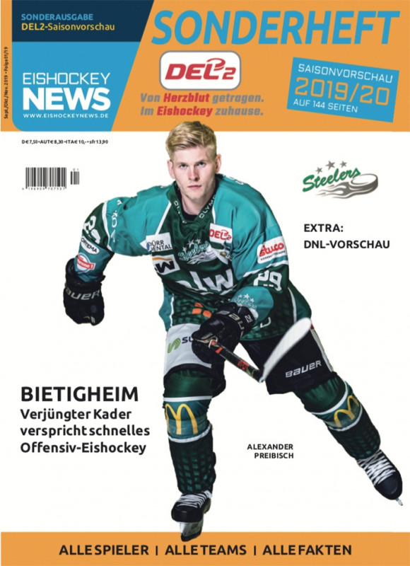 DEL2 Sonderheft 2019/20 mit Bietigheim-Cover (ab 06.09.19)