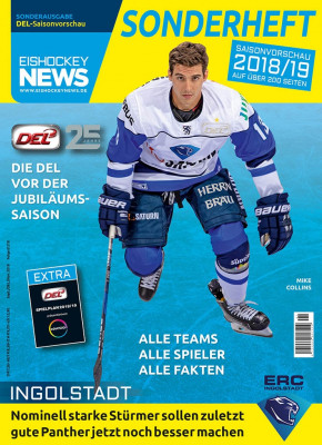 DEL Sonderheft 2018/19 mit Ingolstadt-Cover inkl. Mini-Spielplan