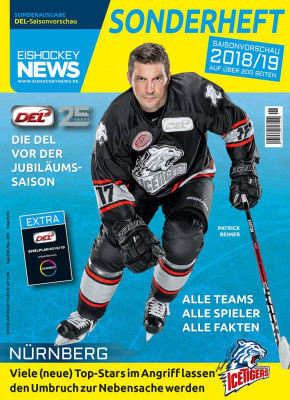 DEL Sonderheft 2018/19 mit Nürnberg-Cover inkl. Mini-Spielplan