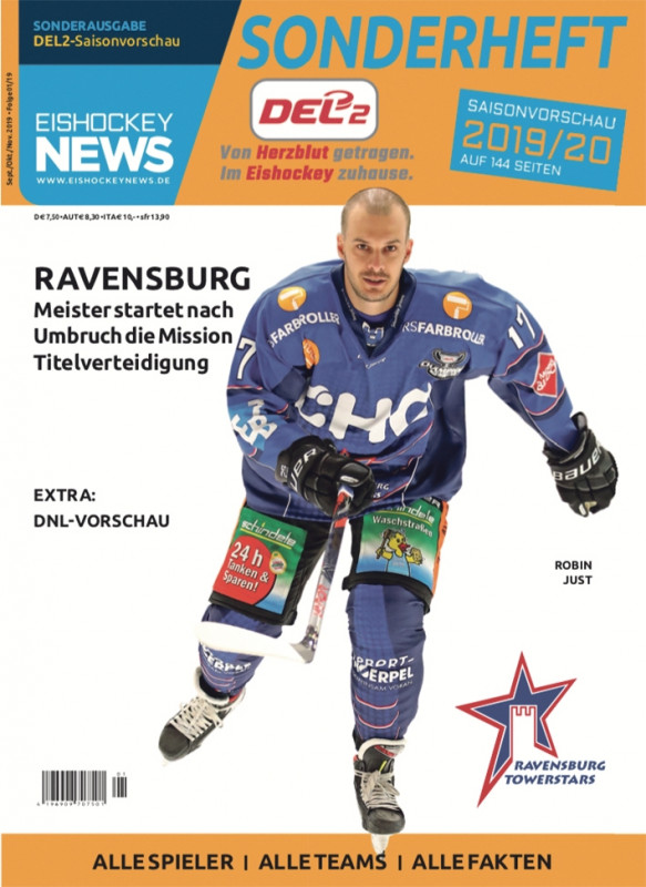 DEL2 Sonderheft 2019/20 mit Ravensburg-Cover (ab 06.09.19)